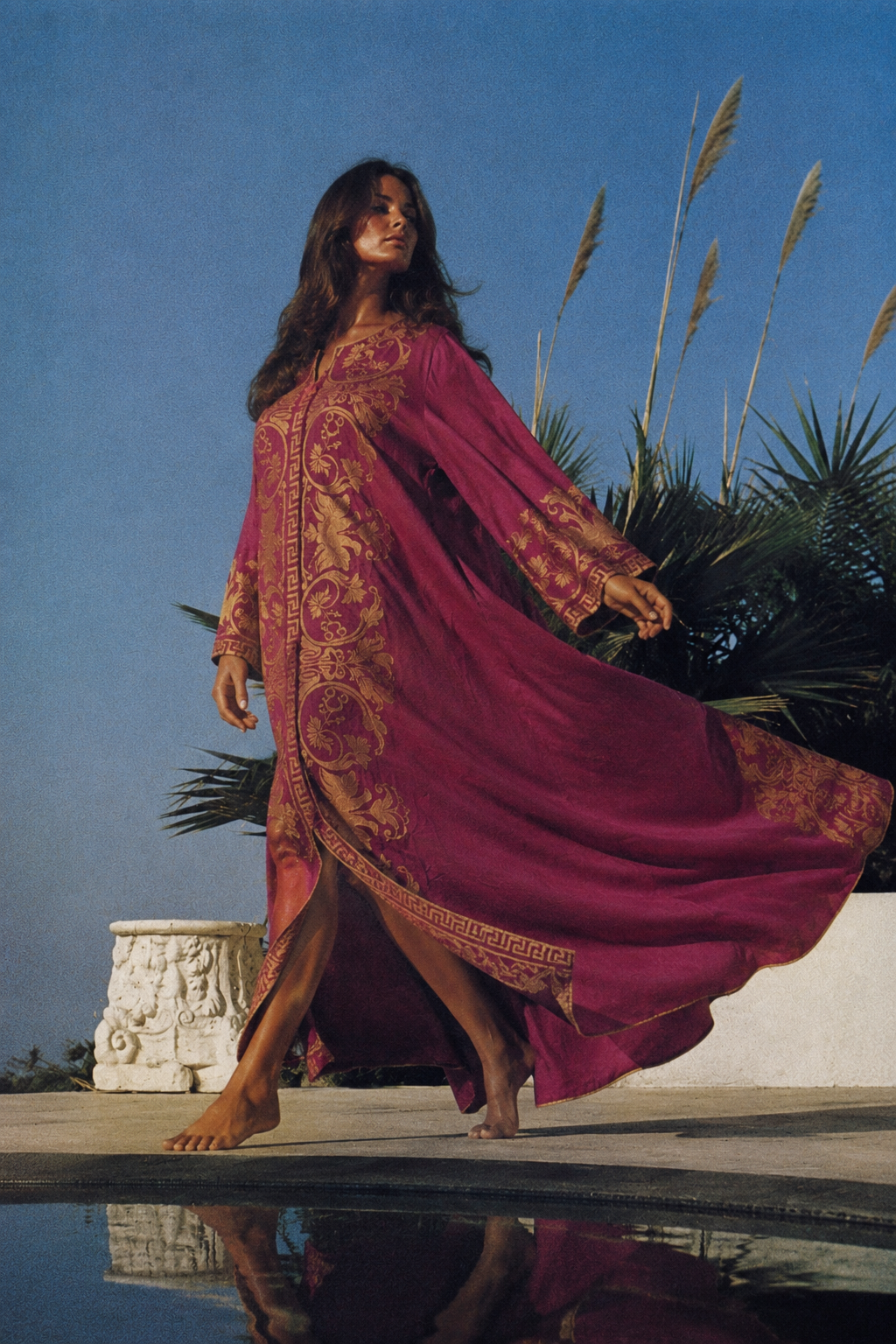 Beautiful Gold Embroidered Vintage 1960s El Greco Greek Caftan