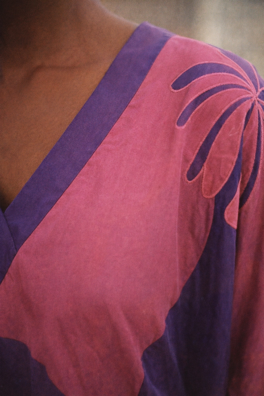 Oscar de la Renta Swirl Maxi Caftan Dress – Pink & Purple Vintage 1970s/1980s | Size L