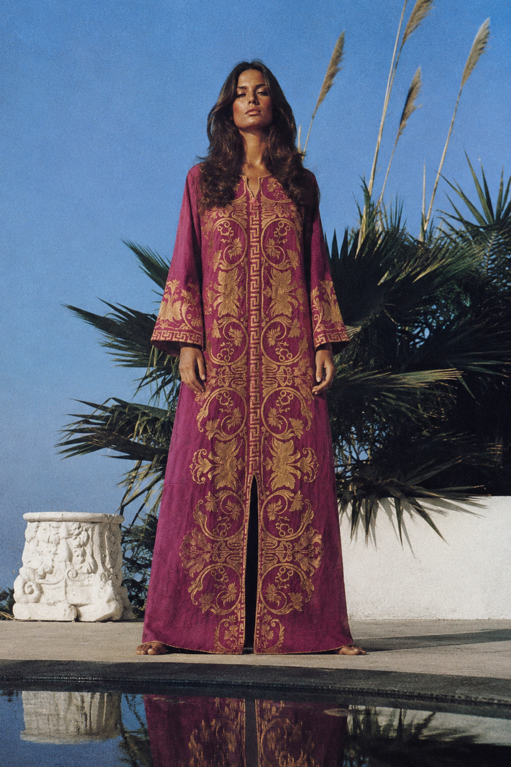 Beautiful Gold Embroidered Vintage 1960s El Greco Greek Caftan
