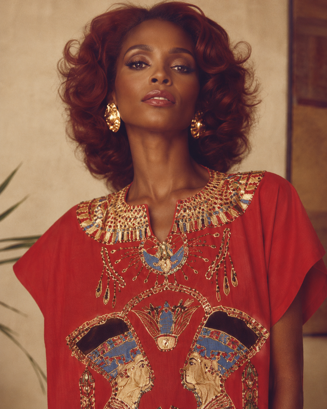 1980s Egyptian Horus Sequined Caftan — Made in Egypt