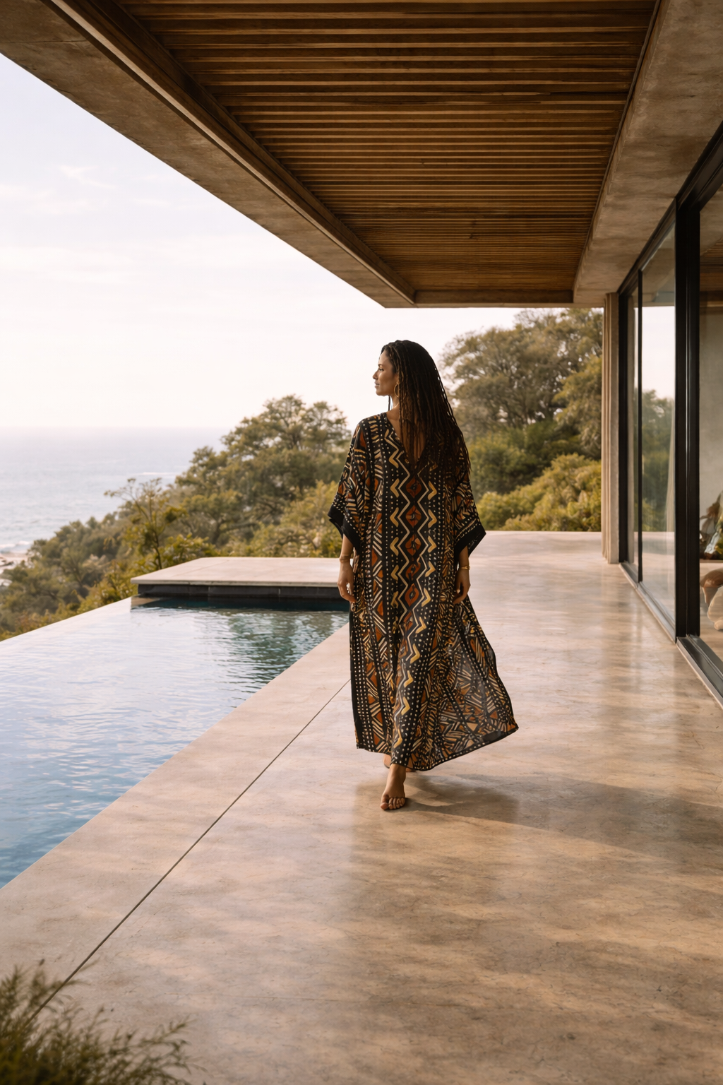1960s African Graphic Caftan